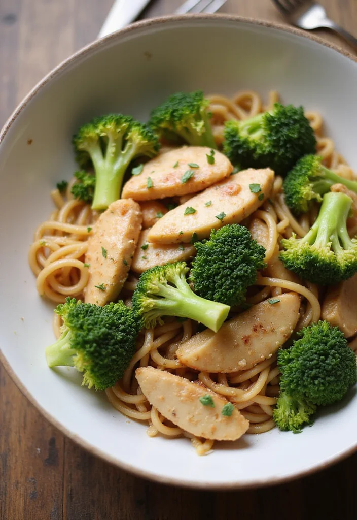 10 Healthy Noodle Recipes for Quick Weeknight Dinners - 9. Whole Wheat Noodles with Broccoli and Chicken