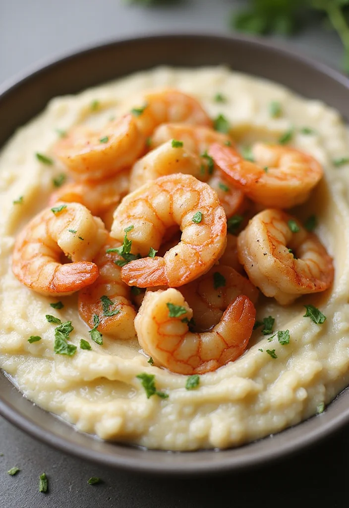 10 Keto Shrimp Recipes for Fast Weeknight Meals - 8. Shrimp and Cauliflower Grits