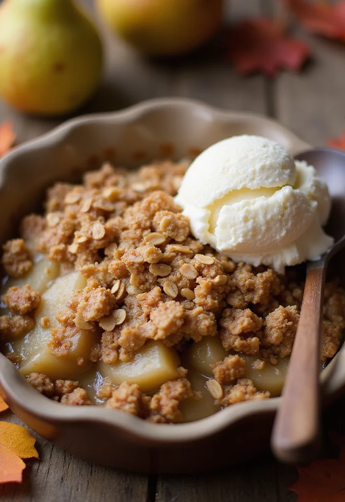 10 Pear Dessert Recipes for Cozy Baking Days - 2. Pear Crisp with Oat Topping