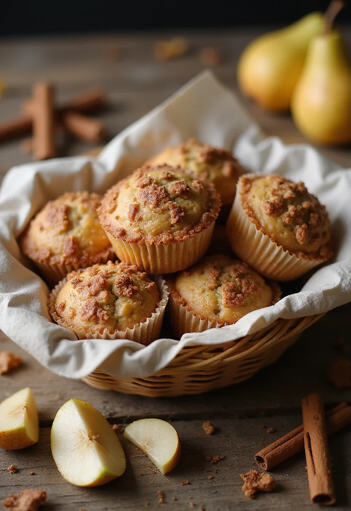 10 Pear Dessert Recipes for Cozy Baking Days - 6. Pear Muffins with Cinnamon Streusel