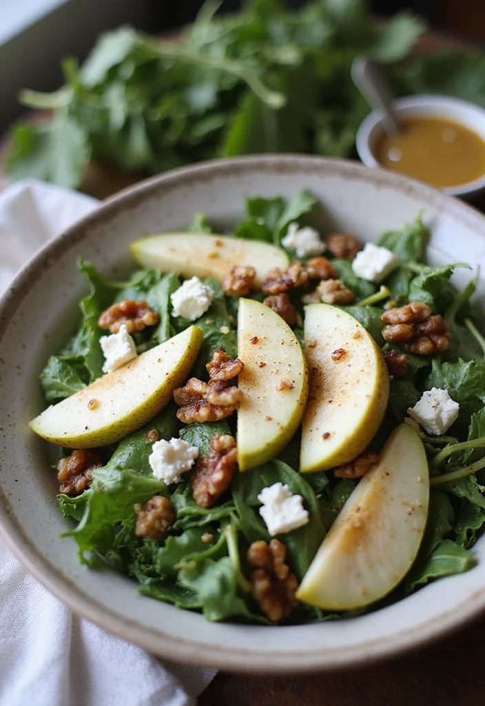 10 Pear Dessert Recipes for Cozy Baking Days - 8. Pear and Walnut Salad with Maple Vinaigrette