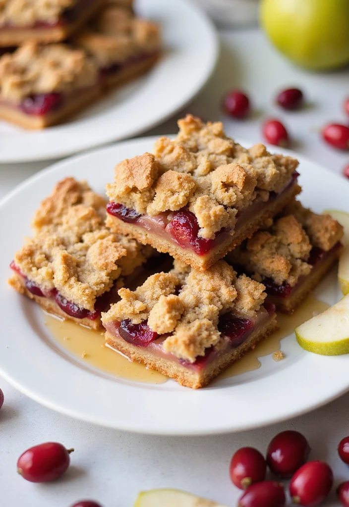 10 Pear Dessert Recipes for Cozy Baking Days - 9. Pear and Cranberry Crumble Bars