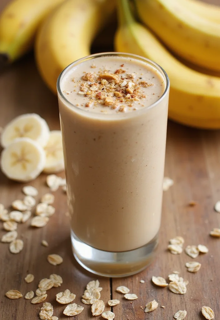 10 Quick Oatmeal Dessert Recipes for Sweet Snacks - 4. Peanut Butter Banana Oatmeal Smoothie