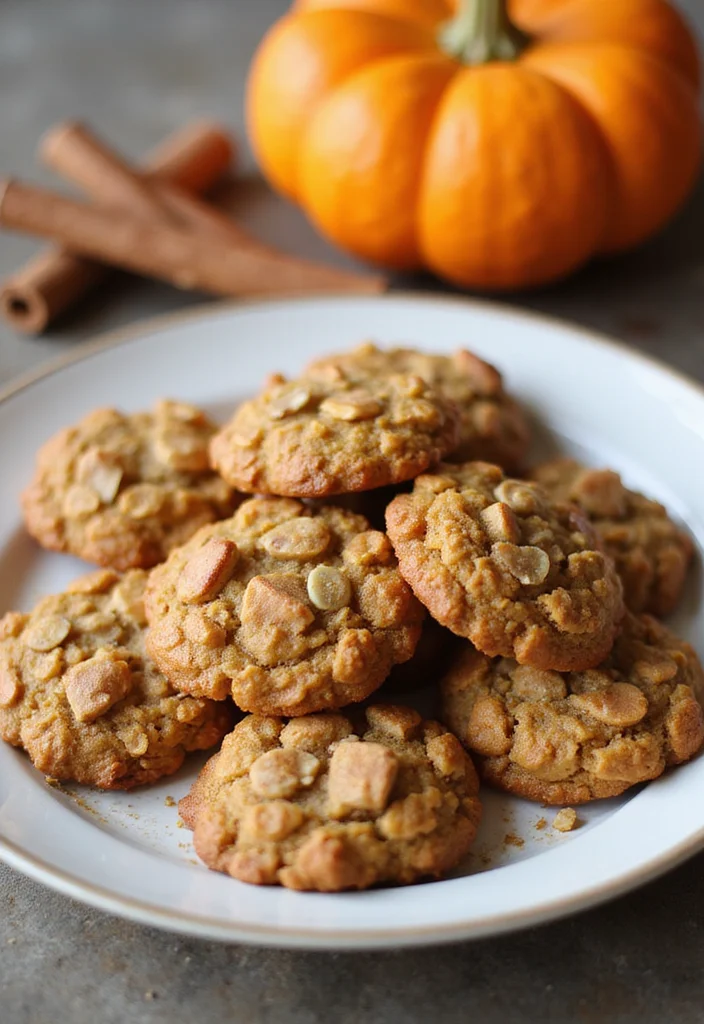 10 Quick Oatmeal Dessert Recipes for Sweet Snacks - 6. Pumpkin Spice Oatmeal Cookies