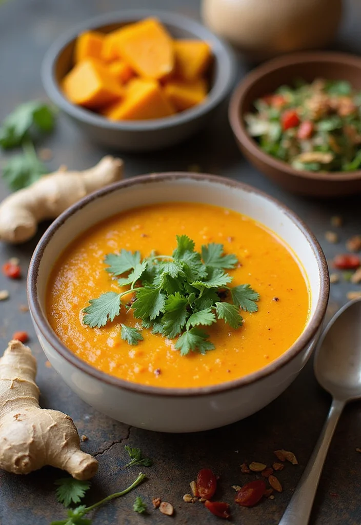 10 Vegan Butternut Squash Recipes for Cozy Meals - 2. Spicy Butternut Squash and Coconut Soup