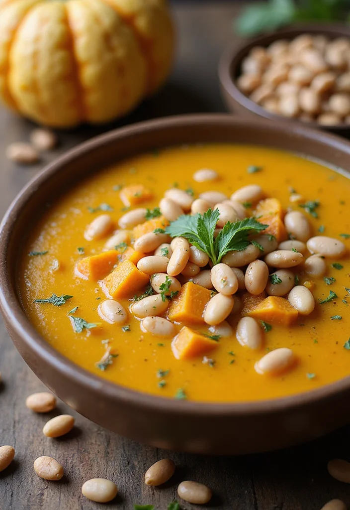 10 Vegan Butternut Squash Recipes for Cozy Meals - 9. Butternut Squash and White Bean Soup