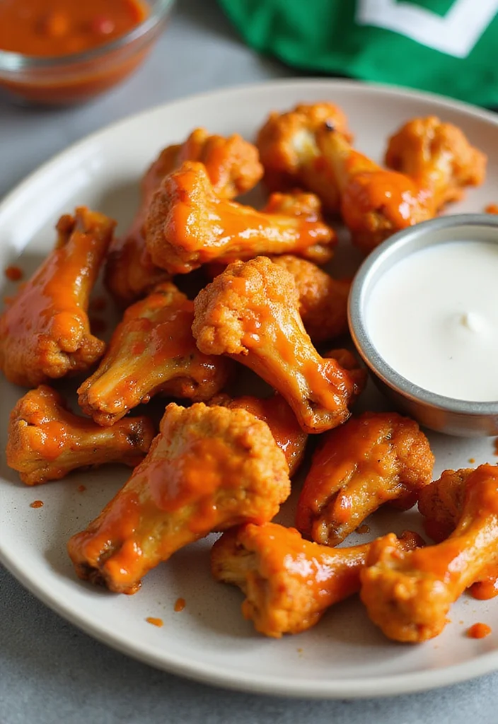 10 Vegan Cauliflower Recipes for Versatile Cooking - 8. Cauliflower Buffalo Wings