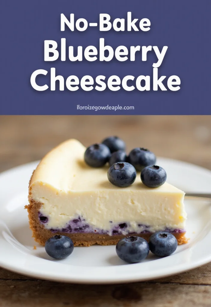12 Blueberry Dessert Recipes Full of Bright Sweet Flavor - 1. No-Bake Blueberry Cheesecake