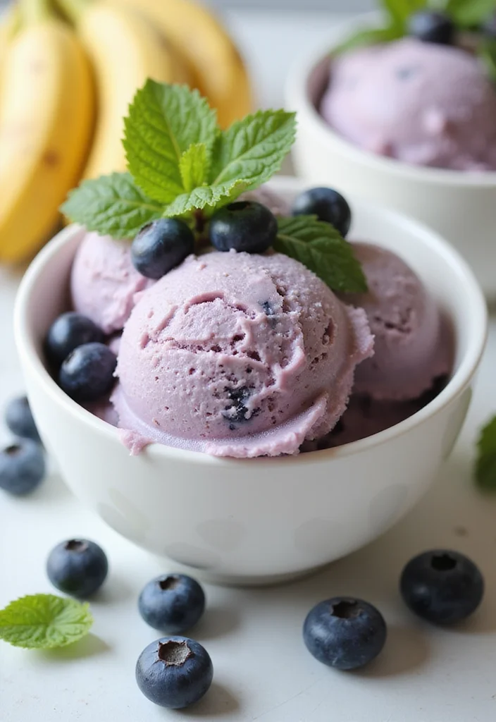 12 Blueberry Dessert Recipes Full of Bright Sweet Flavor - 12. Blueberry Banana Ice Cream