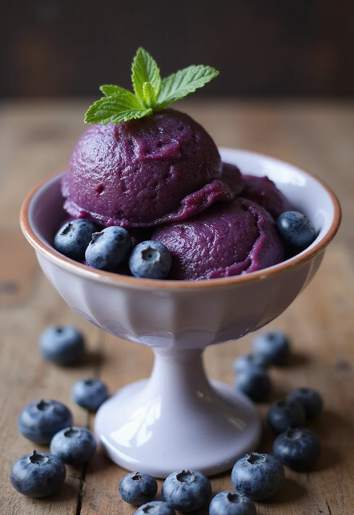 12 Blueberry Dessert Recipes Full of Bright Sweet Flavor - 4. Blueberry Sorbet