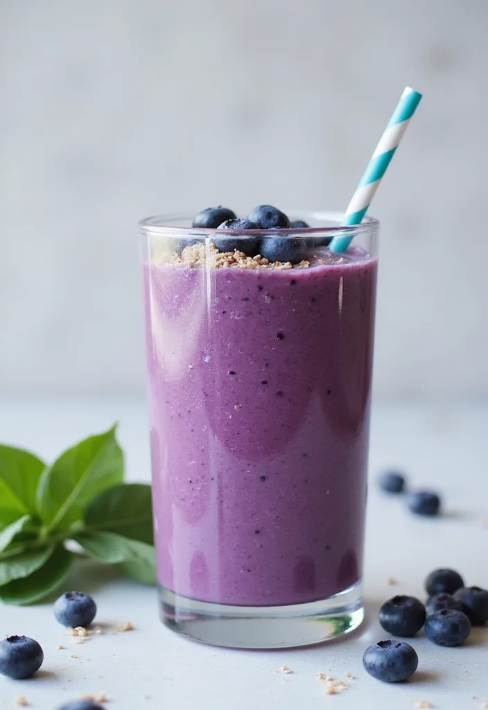 12 Blueberry Dessert Recipes Full of Bright Sweet Flavor - 9. Blueberry Protein Smoothie