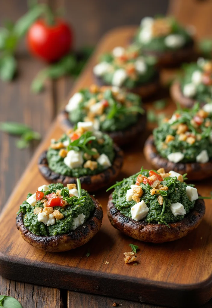 12 Easy Dinner Recipes for Two with Minimal Prep - 5. Spinach and Feta Stuffed Portobello Mushrooms
