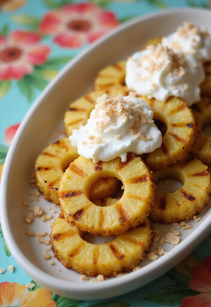 12 Grilled Dinner Recipes for Easy Flavorful Cooking - 12. Grilled Pineapple with Coconut Cream
