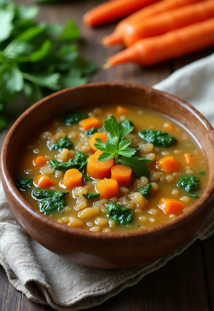 12 Healthy Budget Recipes That Maximize Flavor - 5. Lentil Soup with Spinach and Carrots