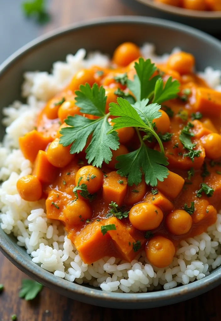 12 Healthy Dairy Free Dinner Recipes for Clean Eating - 2. Spicy Chickpea & Sweet Potato Curry