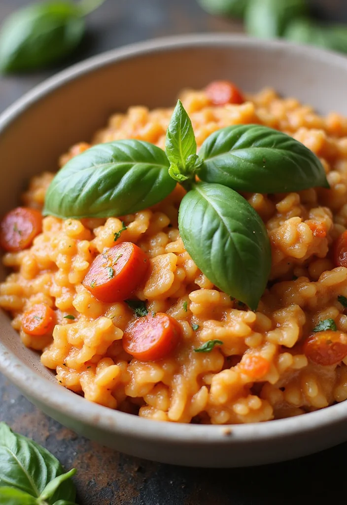12 Healthy Dairy Free Dinner Recipes for Clean Eating - 7. Creamy Tomato Basil Risotto