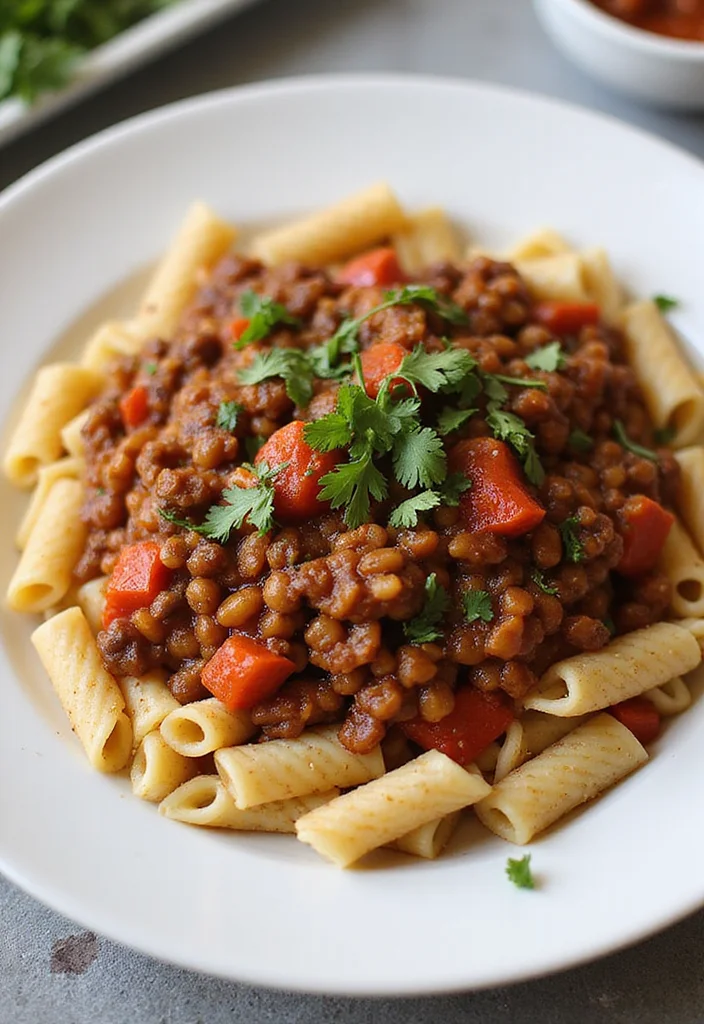 12 Healthy Dairy Free Dinner Recipes for Clean Eating - 9. Vegan Bolognese with Lentils