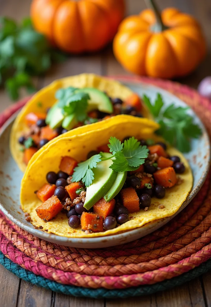 12 Healthy Fall Recipes with Warm Seasonal Flavors - 3. Sweet Potato & Black Bean Tacos