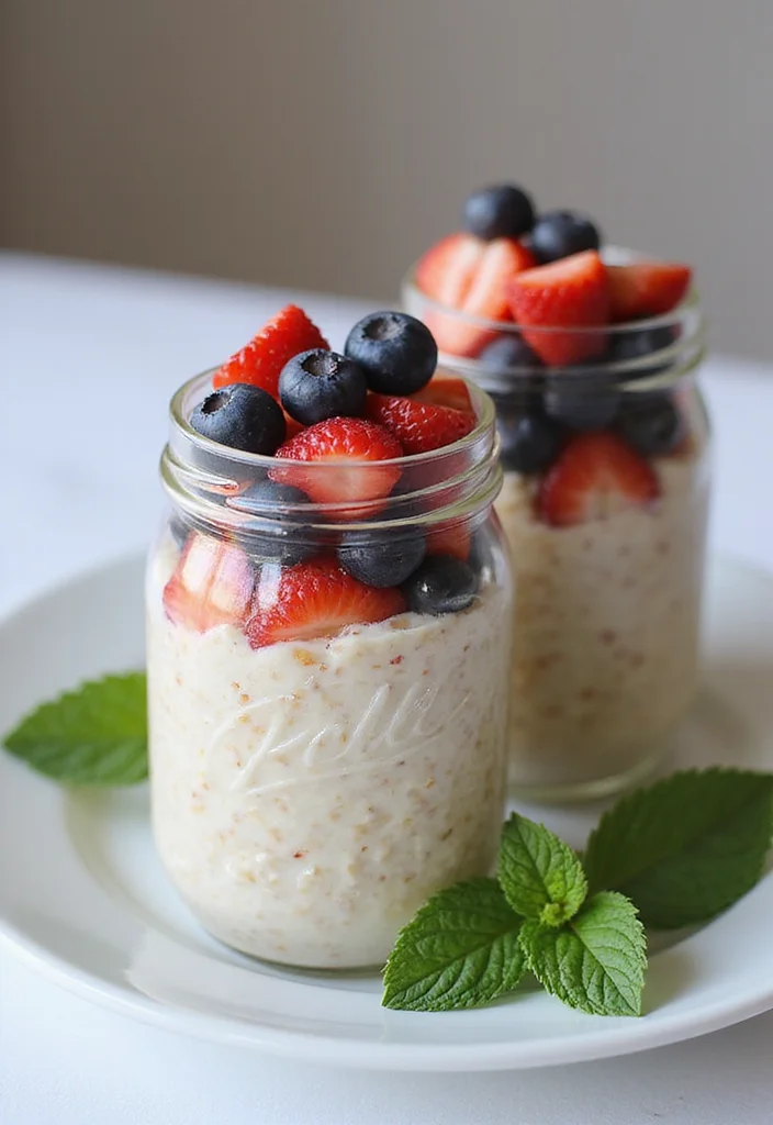 12 Healthy Meal Prep Recipes for Stress Free Weeks - 11. Overnight Oats with Berries