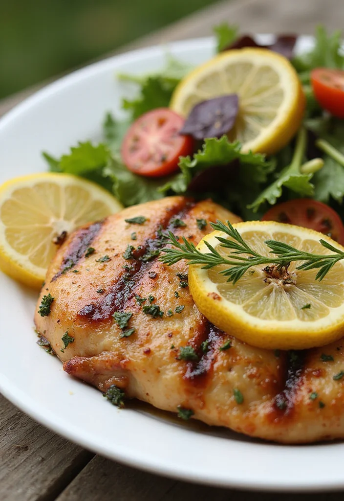12 Healthy Meat Recipes Light and Satisfying - 1. Grilled Lemon Herb Chicken