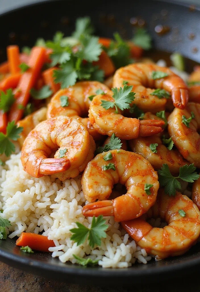 12 Healthy Meat Recipes Light and Satisfying - 4. Spicy Ginger Garlic Shrimp