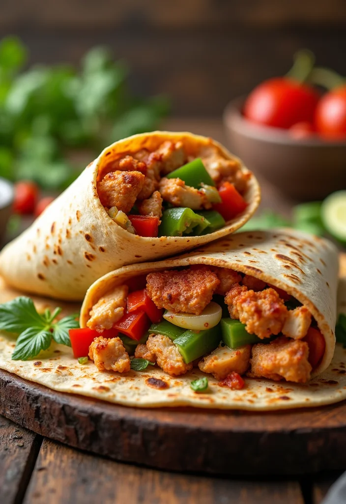 12 Healthy Meat Recipes Light and Satisfying - 5. Chicken Fajita Wraps