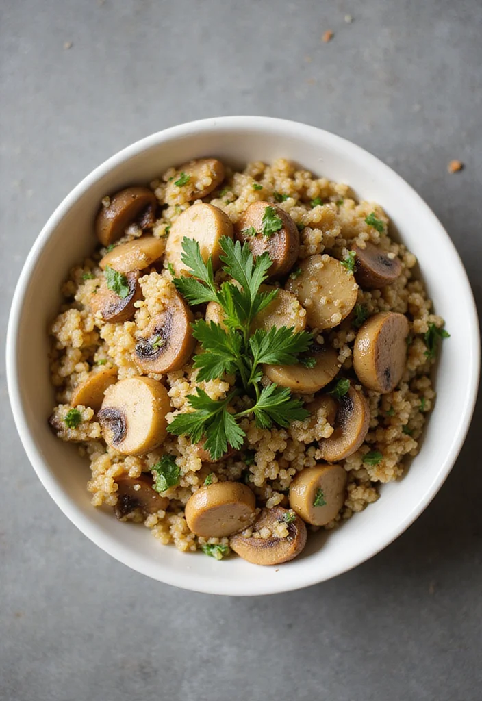 12 Healthy Mushroom Recipes for Simple Weeknight Dishes - 1. Garlic Butter Mushroom Quinoa