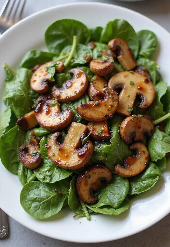 12 Healthy Mushroom Recipes for Simple Weeknight Dishes - 8. Balsamic Mushroom & Spinach Salad