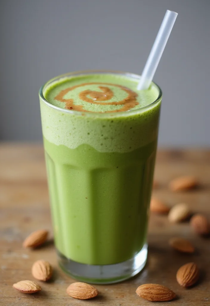 12 Healthy Smoothie Recipes for Energy and Balance - 11. Matcha Almond Smoothie