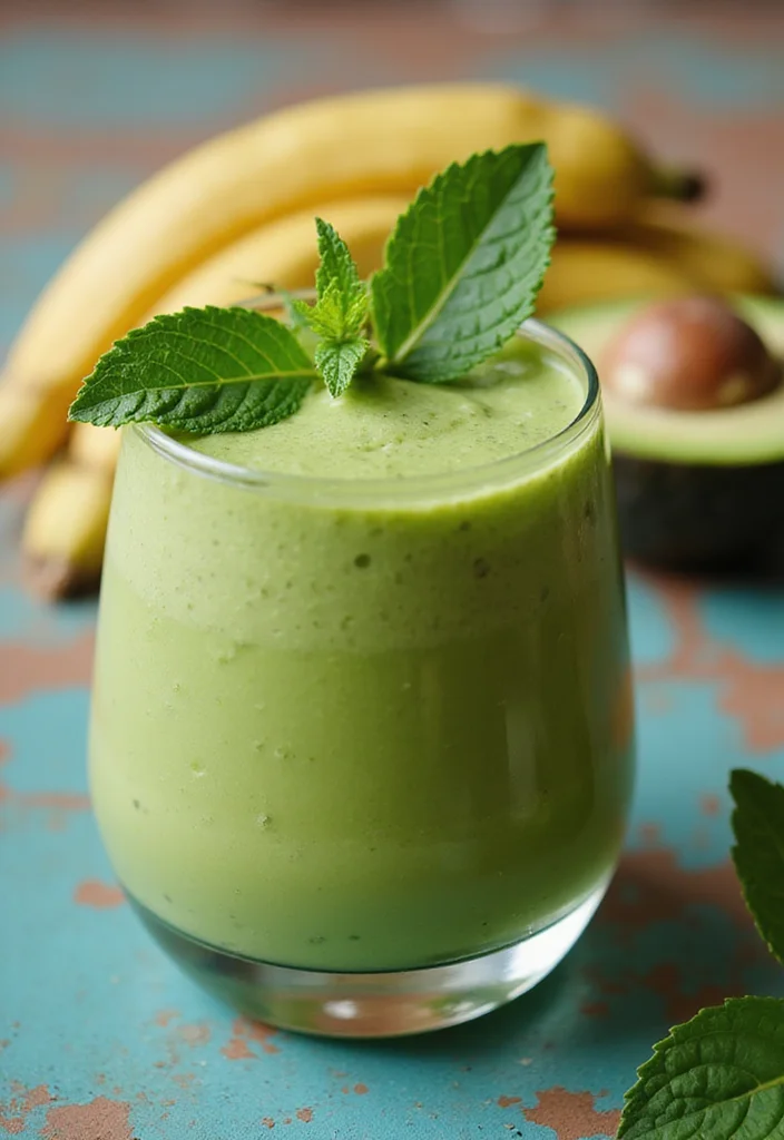 12 Healthy Smoothie Recipes for Energy and Balance - 5. Avocado Mint Smoothie
