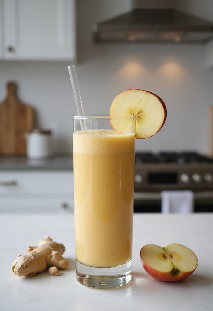 12 Healthy Smoothie Recipes for Energy and Balance - 9. Apple Ginger Smoothie