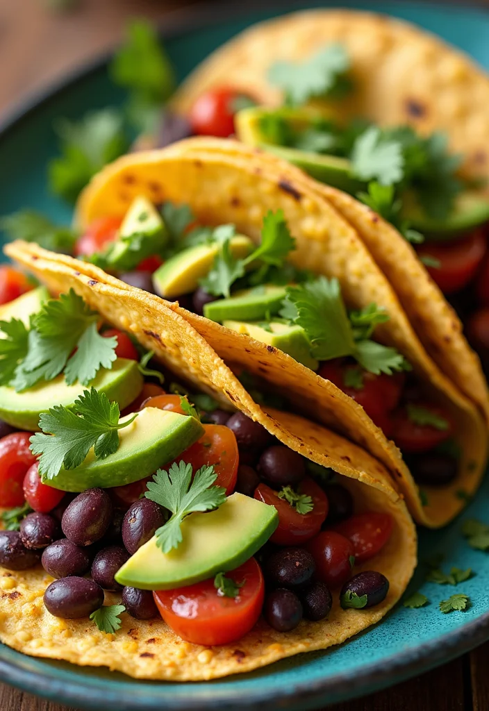 12 High Protein Vegan Recipes for Everyday Strength - 5. Black Bean and Corn Tacos
