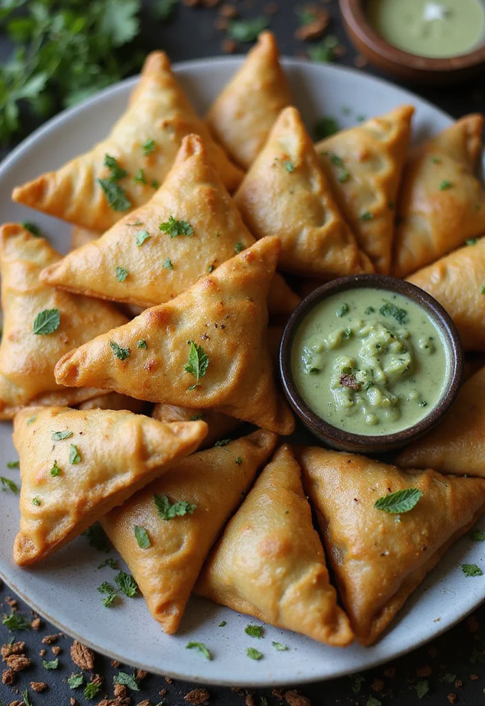 12 Indian Vegan Recipes Full of Bold Flavor - 5. Samosa - Spicy Potato-Filled Pastry