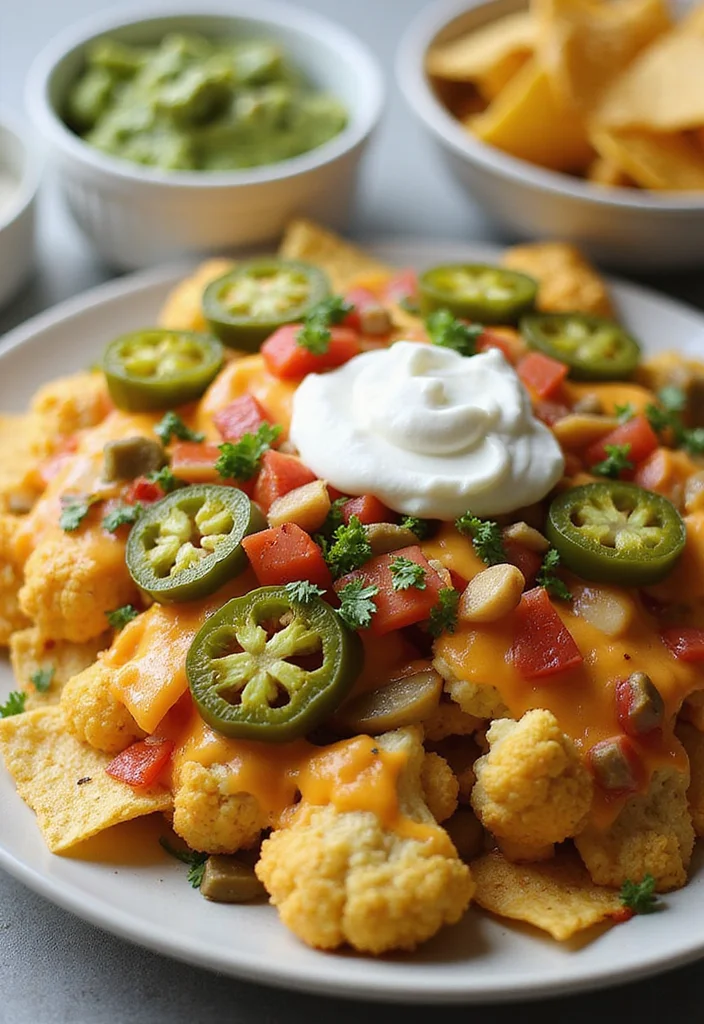 12 Keto Cauliflower Recipes for Low Carb Comfort - 8. Cauliflower Nachos