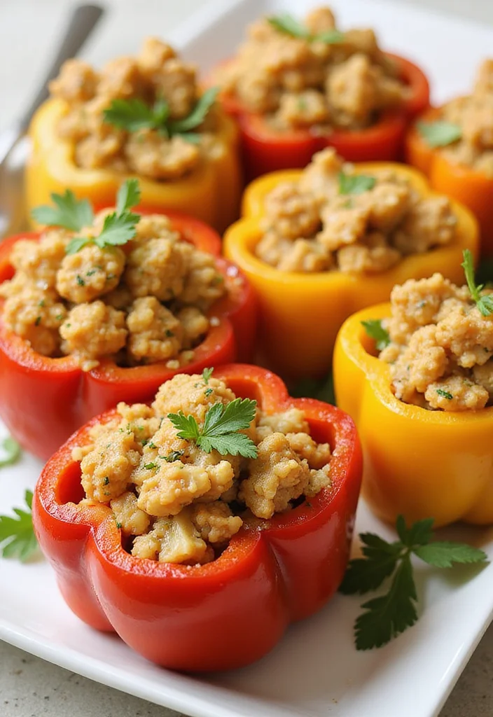 12 Keto Cauliflower Recipes for Low Carb Comfort - 9. Cauliflower Stuffed Peppers