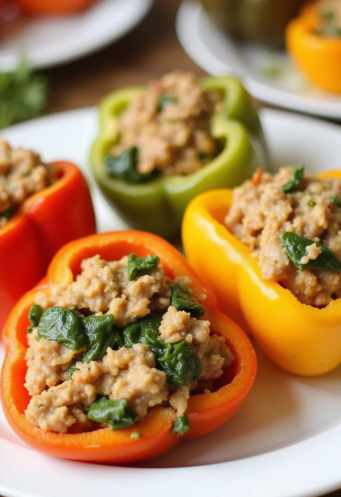 12 Keto Ground Turkey Recipes for Easy Low Carb Meals - 5. Turkey and Spinach Stuffed Peppers
