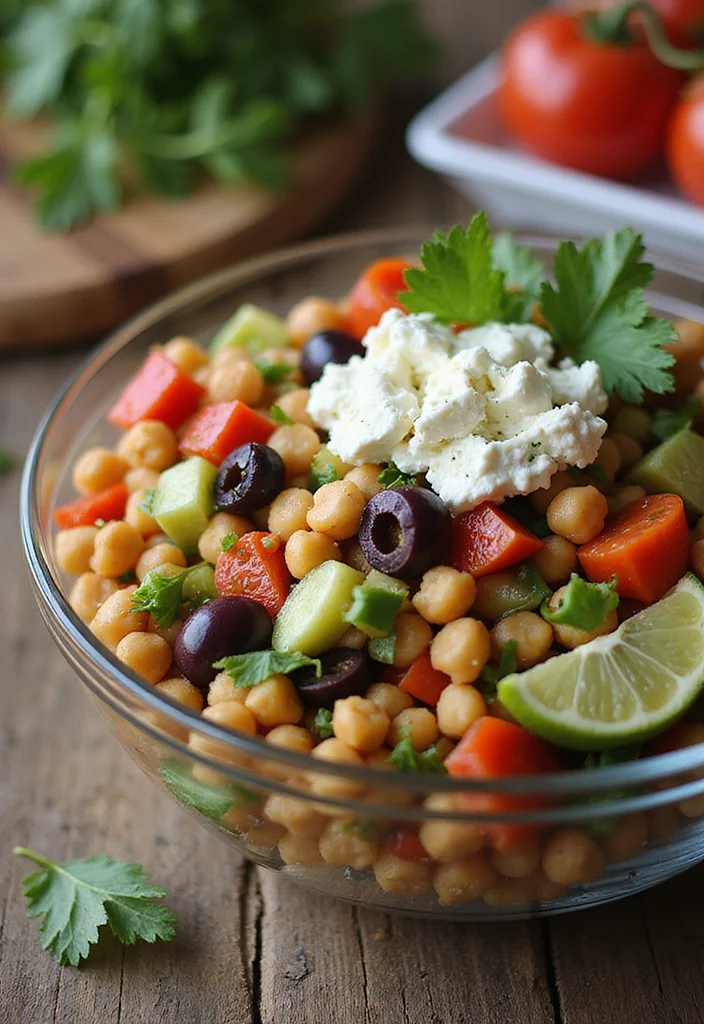 12 Light Dinner Recipes That Still Satisfy - 6. Chickpea Salad with Feta and Olives