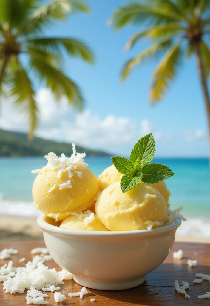 12 Pineapple Dessert Recipes with Fresh Tropical Flavor - 2. Pineapple Coconut Sorbet