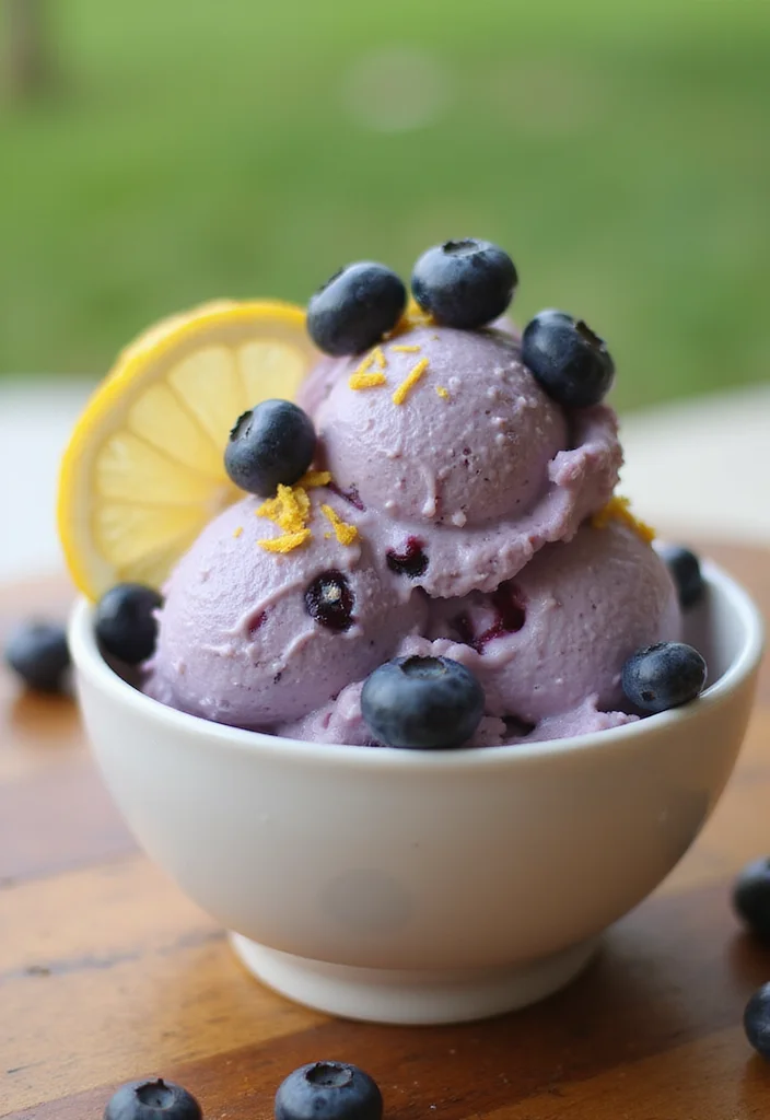 12 Summer Dessert Recipes Light and Refreshing - 4. Lemon Blueberry Nice Cream