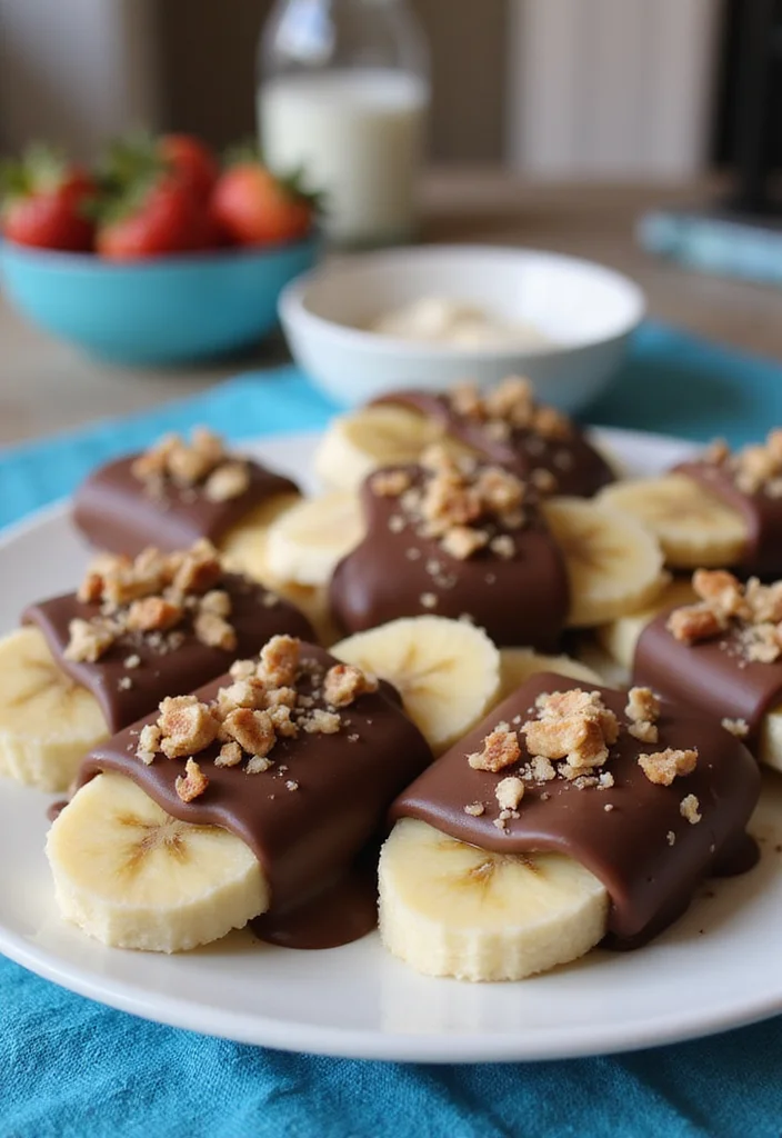 12 Summer Dessert Recipes Light and Refreshing - 9. Chocolate-Dipped Frozen Bananas