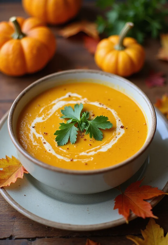 12 Vegan Fall Recipes with Warm Seasonal Flavor - 1. Creamy Pumpkin Coconut Soup