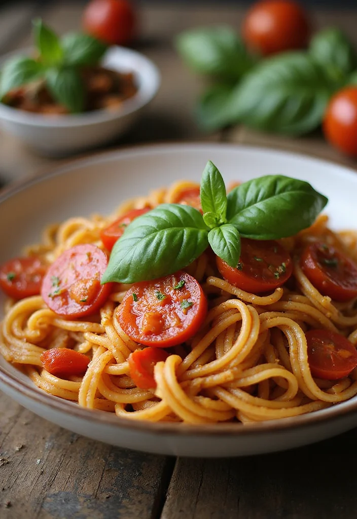 12 Vegan Pasta Recipes for Comforting Dinners - 3. One-Pot Tomato Basil Pasta