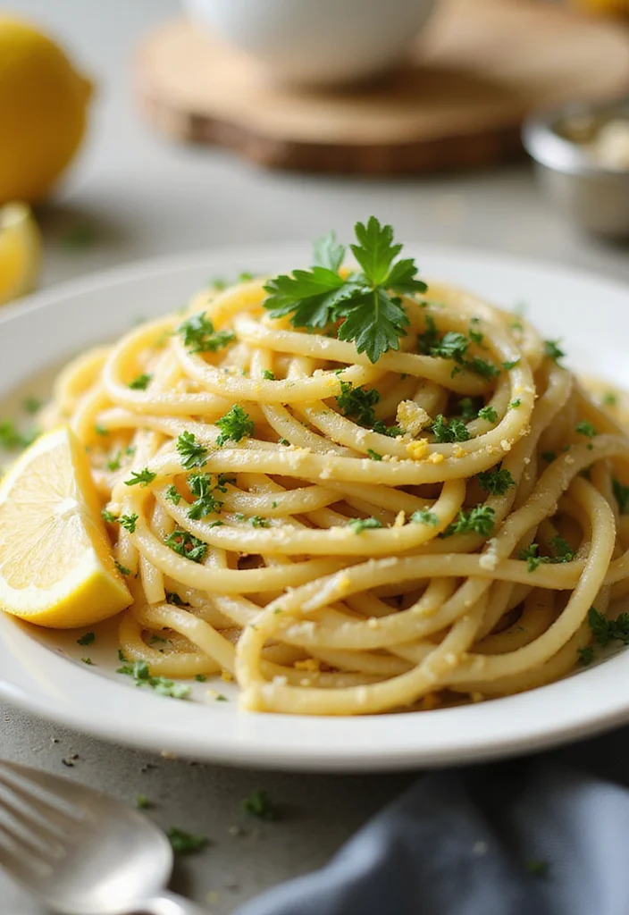 12 Vegan Pasta Recipes for Comforting Dinners - 7. Lemon Garlic Pasta
