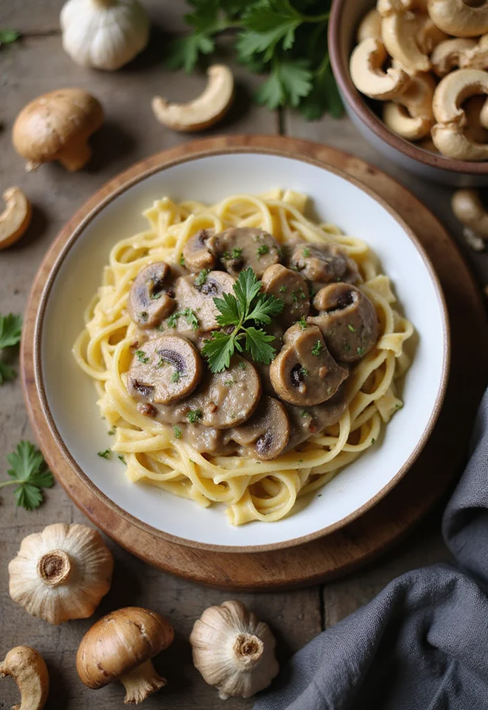 12 Vegan Thanksgiving Recipes for a Plant-Based Feast - 1. Creamy Vegan Mushroom Stroganoff