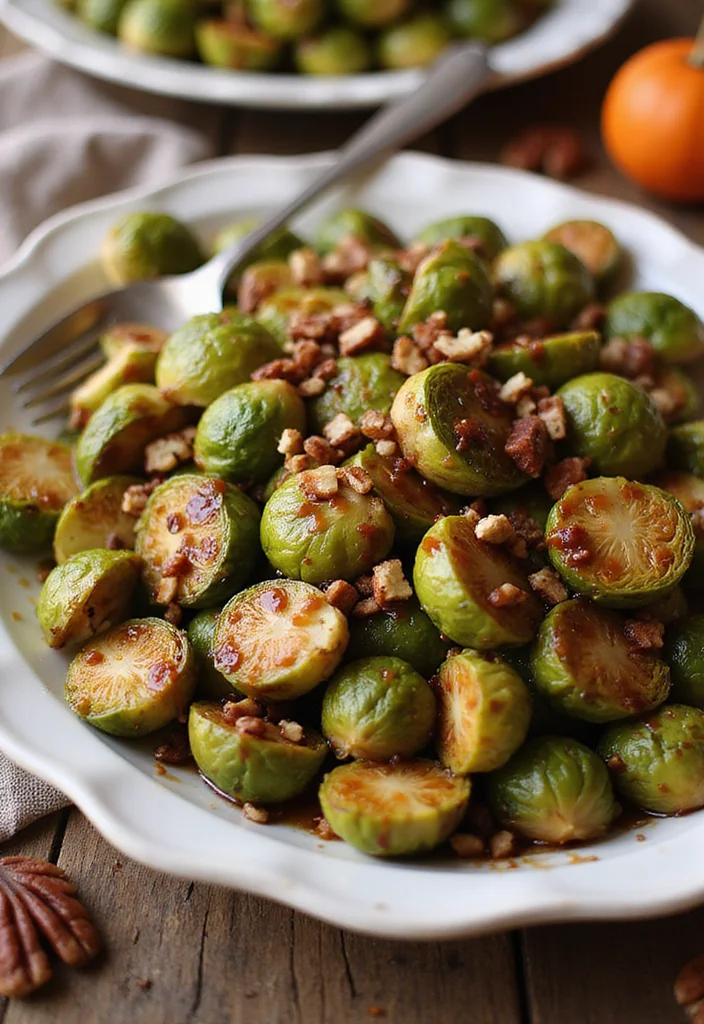 12 Vegan Thanksgiving Recipes for a Plant-Based Feast - 3. Roasted Brussels Sprouts with Maple Glaze