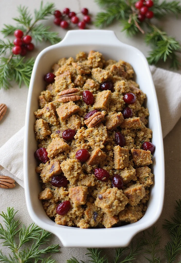 12 Vegan Thanksgiving Recipes for a Plant-Based Feast - 4. Savory Quinoa Stuffing with Cranberries and Pecans