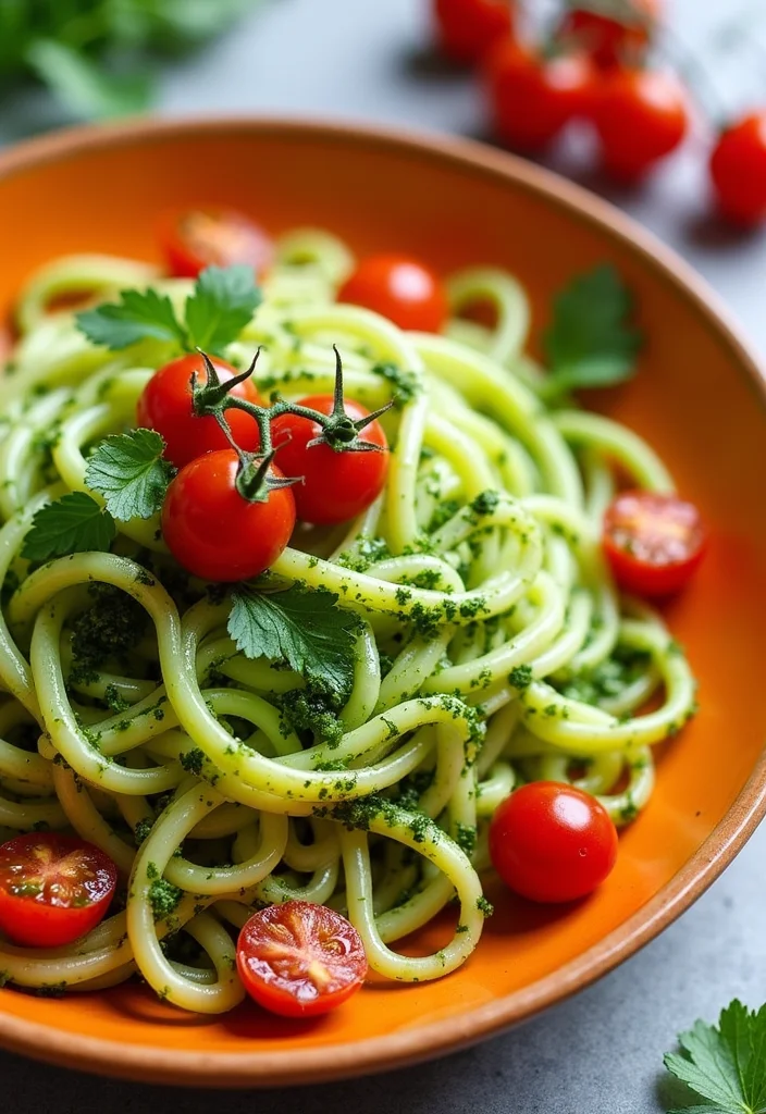 12 Vegan Vegetable Recipes for Fresh Weeknight Meals - 8. Zucchini Noodles with Pesto