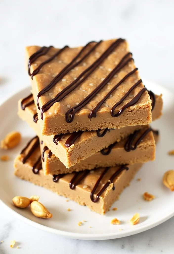 12 Yummy Dessert Recipes Anyone Can Make Fast - 3. No-Bake Peanut Butter Bars